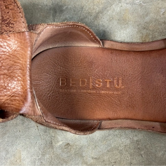 Bed Stu Lilia Ankle Strap Leather Sandals Open Toe Strappy Tan womens 8.5 summer - Picture 8 of 8